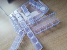 Mordoa-caja de almacenamiento de cuentas de plástico transparente con 28 ranuras, caja organizadora para herramientas de manicura de decoración de uñas, expositor de joyería