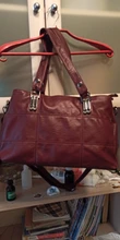 Handbags Tote-Bag Messenger-Bag Large-Capacity Female Black/red Womens Ladies KMFFLY