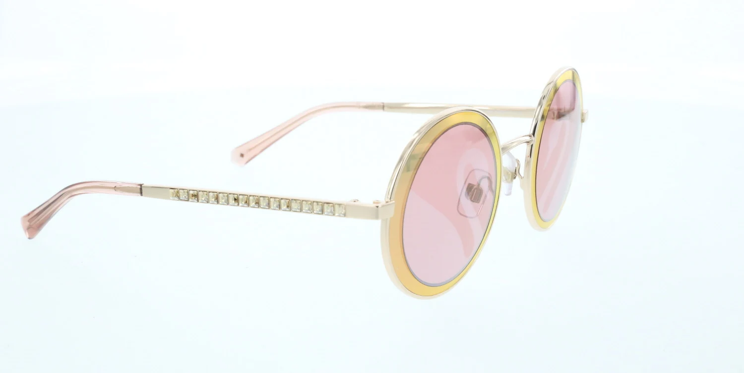 

Women's sunglasses swr 0199 28s metal gold polycarbonate round round 57-21-140 swarovski