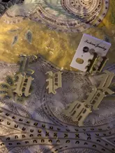 Pendientes de nombre Vertical personalizados para mujer, aretes con nombre personalizado, láser acrílico, bricolaje, joyería de letras C10