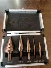 HSS broca de aluminio orificios múltiples juego de brocas para Metal madera agujero de perforación cortador paso cono Taladro