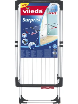 

Vileda drying rack Surprise extendable Steel stainless Color white with measures 133.0x12.5x62.0 cm