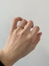 SILVERHOO-925 anillos de plata esterlina de Plata de Ley 925 con circón redondo geométrico, joyería fina minimalista