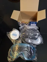 Mascarilla de seguridad para carpintero, protector para pulidora, a prueba de polvo y con 10 filtros nuevo, máscara respiratoria antipolvo con filtro dual