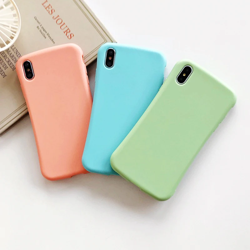 Чехол для iPhone11Xs max однотонный блестящий овальный чехол телефона exr/X/7/8plus мягкий |