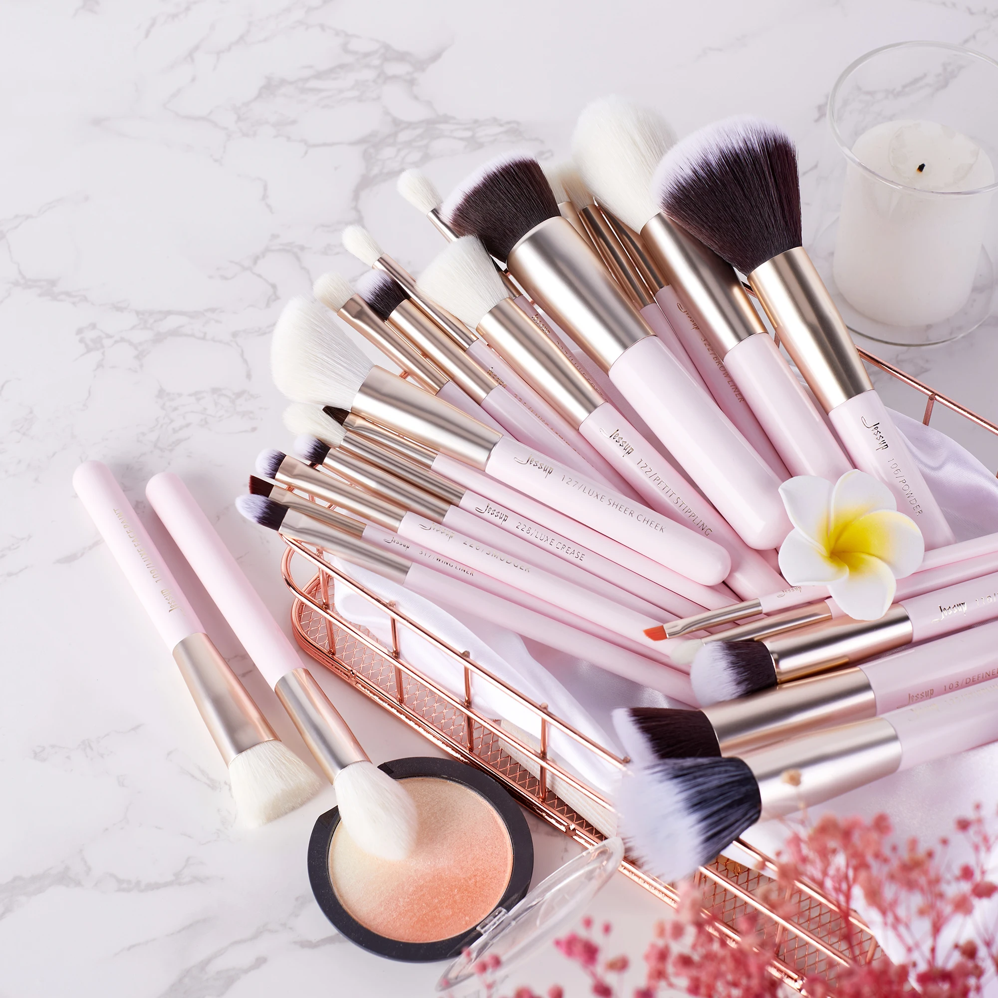 Novia Pinceles Jessup Jessup-Juego De Brochas De Maquillaje, 15