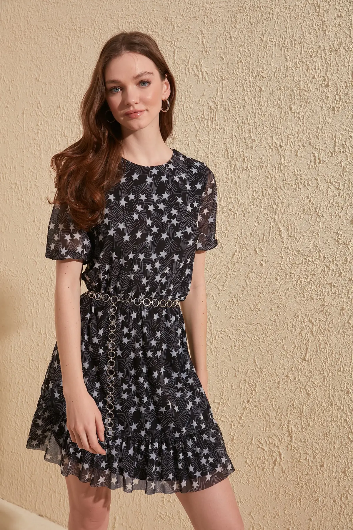 Платье с принтом в виде звезд TWOSS20EL1215 | Женская одежда