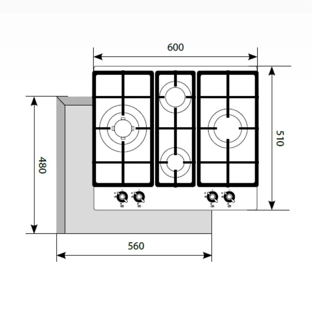 LEX GVE 6043C IV светильник газовая панель
