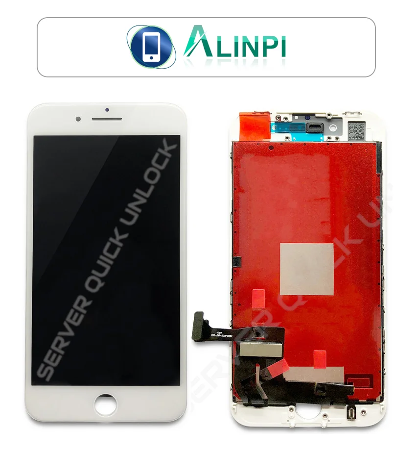 Full screen for iPhone 8 white touch digitizer + LCD + white frame + tempered glass AAA quality + shipping 24h