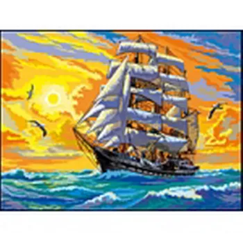 

Painting on the numbers on canvas 60x80 cm "sailboat at sunset" Red Cat x-7951