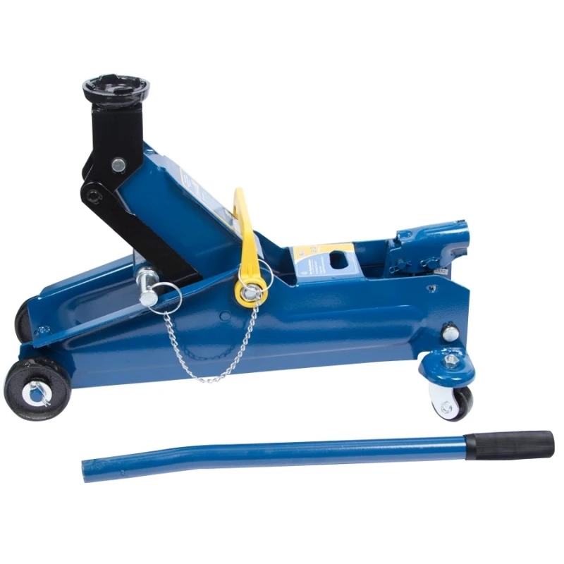 Домкрат подкатной KRAFT KT 820008 (предохранительный клапан, морозостойкое масло, вес - 9кг, макс. высота подъема - 35см