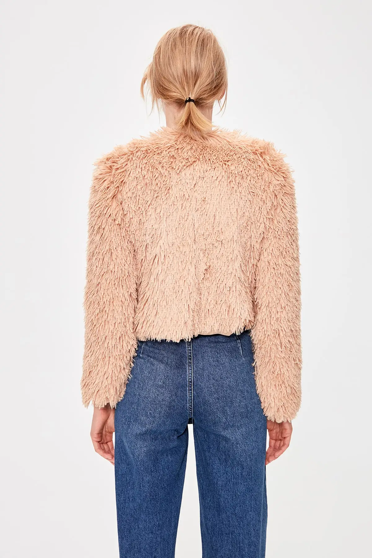 Trendyol Beige Plush Coat TWOAW20MO0059