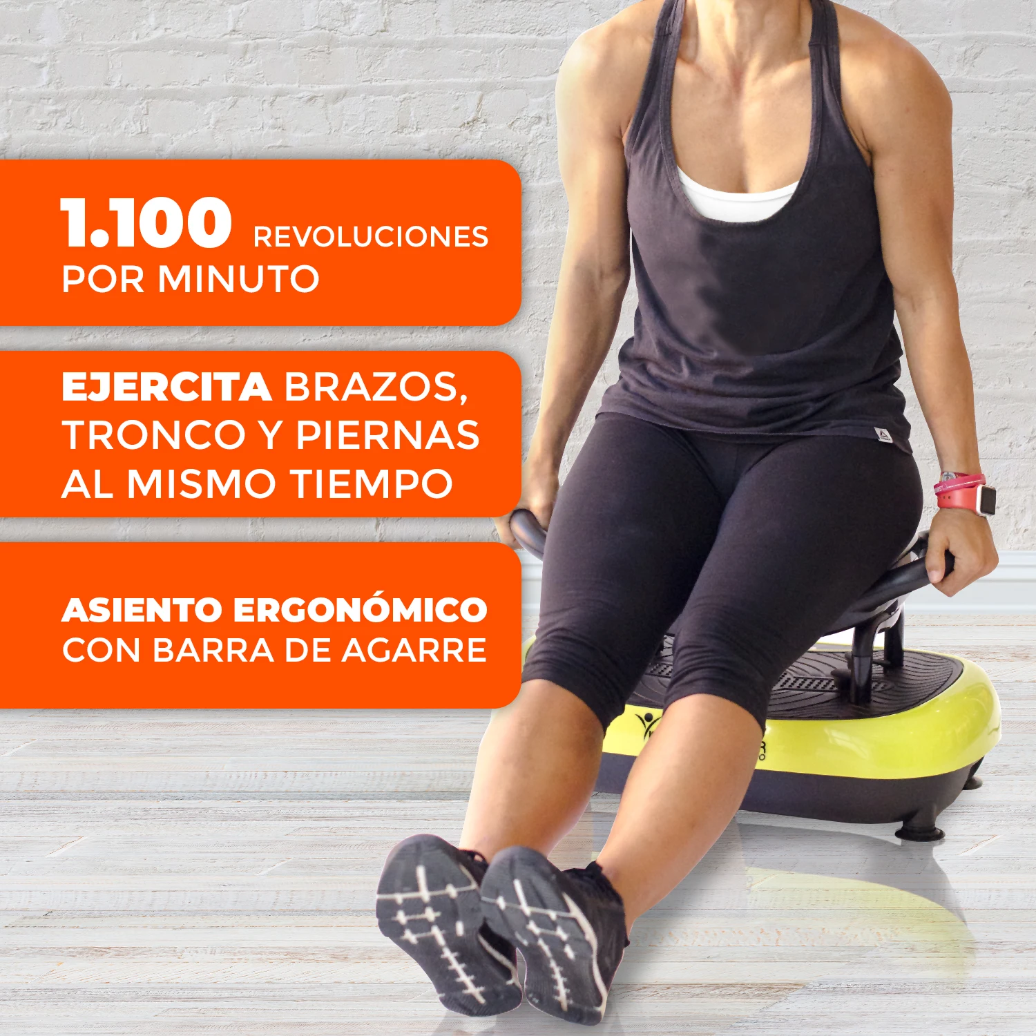 Bonplus BP | Plataforma Vibratoria con Asiento | Placa de Vibración |  Wonder Fit | Para Adelgazar | Tonifica el Cuerpo | | Combate la Celulitis 