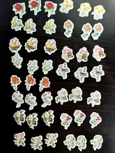 Paquete de 45 unidades de pegatinas Vintage de flores para manualidades, pegatinas para álbumes de recortes, papelería, planificador de confección de álbumes