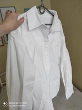 Señoras manga linterna blusa elegante camisa de las mujeres blanco negro Casual botón Vintage cuello Oficina camisa Mujer