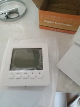 Termostato de caldera de Gas, controlador de temperatura de calefacción de suelo, termorregulador programable semanal Digital con batería AA