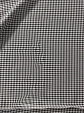 Plaid Dress Puff-Sleeve Square Collar Bclout Black White Sexy Vintage Autumn Casual Woman