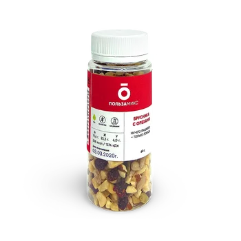 

Брусника and nuts "пользамикс" natural, 70g