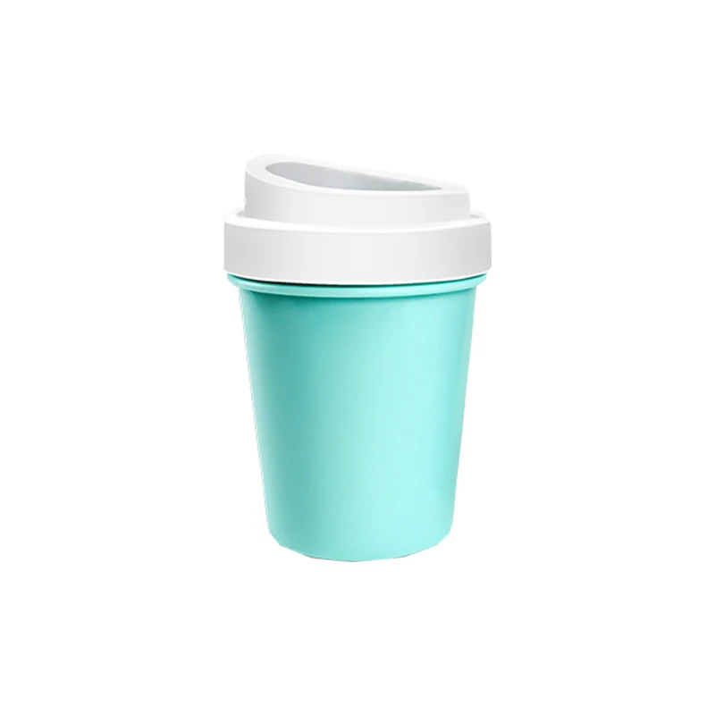 Mint Green Приспособление для очистки лап собаки портативный лапа домашнего животного моющий вантуз щетка стакан для мытья с мягкой силиконовой Щетиной ПЭТ колпачки для ножек для собак кошек - Цвет: Mint Green