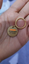 Collar personalizado para perro, etiqueta de identificación grabada con nombre, dirección de teléfono, nombre de identificación de Mascota para gato, cachorro, colgante, llavero, accesorios para mascotas