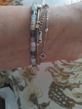 JeeMango de acero inoxidable Flor de cristal CZ colgante de planta pulseras para las mujeres cadena de oro rosa y pulsera de enlace pulsera JB19114