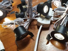 Downlights Dimmable-Lamp-Set Led-Spot Black Mini LEDIARY Ceiling-Recessed-1.5w 12V 27mm-Cut-Hole