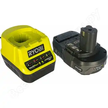 

Set Ryobi One + rc18120-120 5133003368 battery (18 in; 2.0 K * H; Li-Ion) and charger rc18120