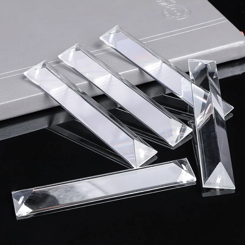 Chandelier Crystal Drops Camal 1pcs K9 Glass Rectangle Hanging Crystal Chandelier Prism Drop Pendant In One Or Two Holes For Lighting Parts Lamp Decor