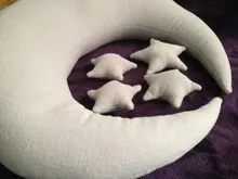 Sombrero de bebé para posar granos, Luna, almohada, estrellas, conjunto, accesorios de fotografía recién nacido, sesión de fotos, accesorios