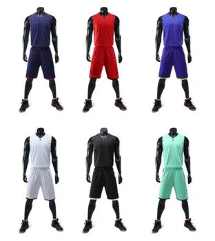 

Customize Basketball Team Jersey Shorts Set Design Logo Stitch Print Name Number Sport Training T-Shirts Breathable Uniform Men