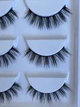 YOKPN-pestañas postizas cortas entrecruzadas 3D, pelo de visón negro suave Natural, útiles de maquillaje, 5 pares