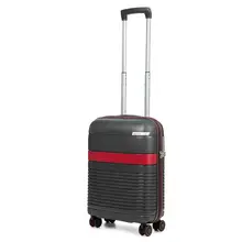 Чемодан пластиковый на четырех колесах BAUDET, для ручной клади,(размер S), 34,5 л