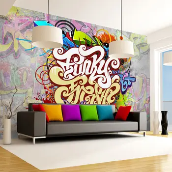 

Wall mural-Funky Graffiti - 200x140 cm