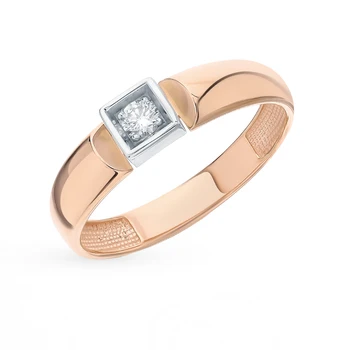 

Gold ring with diamonds sunlight sample 585