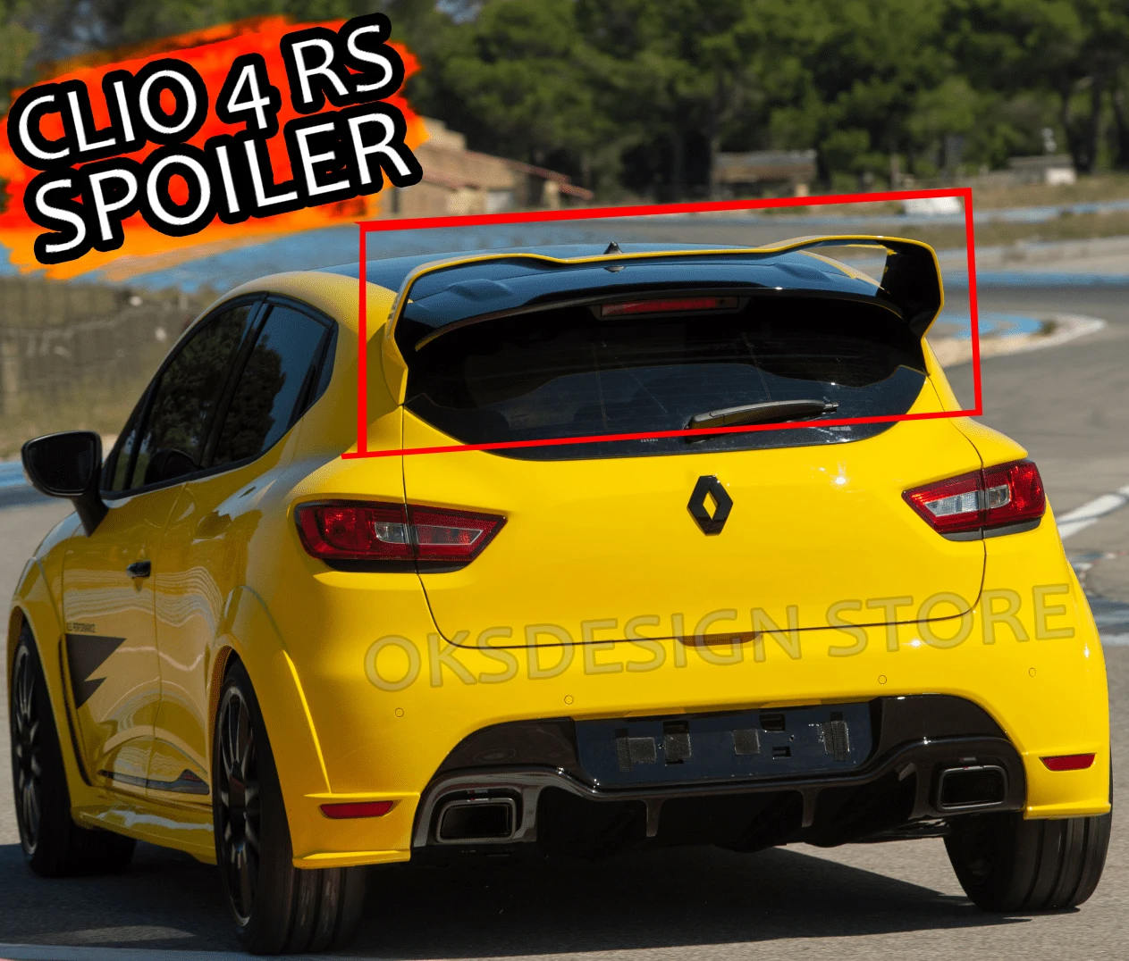 Per Renault Clio 4 Rs Style Trunk Spoiler (Fibra Di Vetro) Per Clio 4 2012 2013 2014 2015 2016 2017 2018 2019