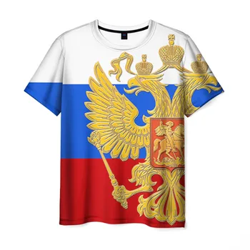 

Men's T-shirt 3D flag and coat of arms of the Russian Federation