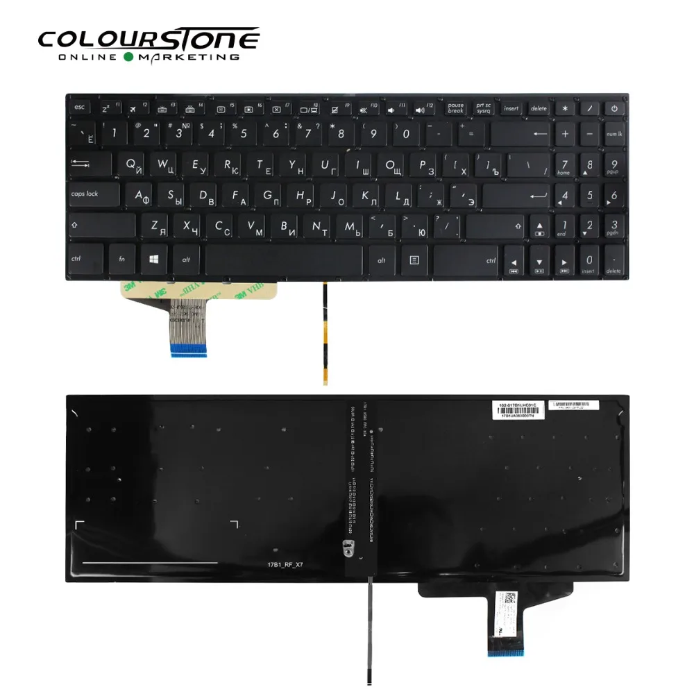 Клавиатура для ноутбука ASUS X580 US Layout 0KNB0-5600TA00 черная клавиатура для ноутбука с подсветкой
