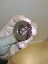 Tapa redonda para agujero de rebosadero, cubierta de desbordamiento para fregadero de cerámica, plástico/Cobre, cromado, 1 Uds.