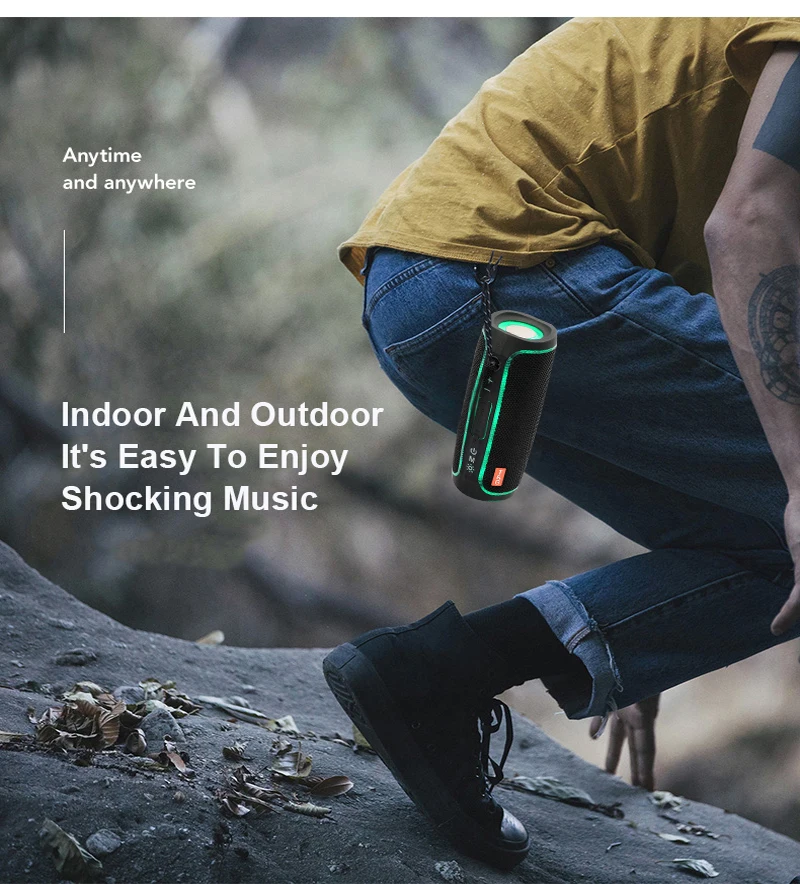 US $17.58 Wireless Bluetooth Speaker Waterproof Portable Column Super Bass Stereo Subwoofer Sound Box