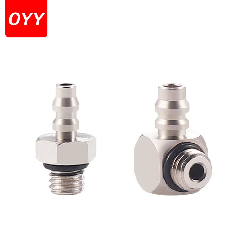 30PCS M Mini Pipe Joint Barb Connector M-3AU-4 M-5/6AU-4/6 Right Angle M-4ALU-4 M-6ALU-4/6 3mm 4mm 6mm