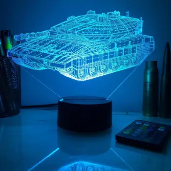 

Merkava Mk 4 Main Battle Tank 3D Night Light LED Lamp Bedroom Decoration Creative LED Lampara