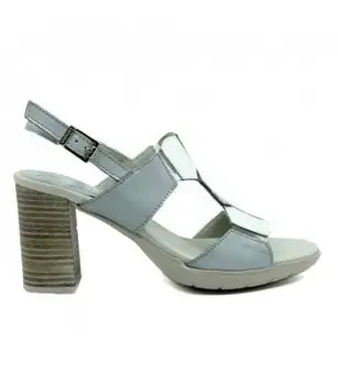 

Sandal Heel-Buckle-Skin Patent Leather-White