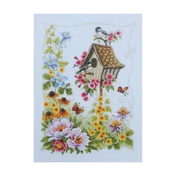 

0145026-pn set for embroidery vervaco 'bird domic' 26x36 cm