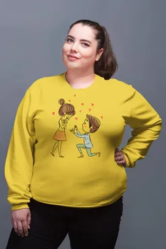 

Angemiel Wear Marriage Proposal That Young Love Yellow Women Sweatshirts