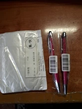 Bolígrafo de cristal creativa, bolígrafo de diamante bolígrafos de papelería, bolígrafo táctil, 11 colores, negro aceitoso, 1 Uds./venta