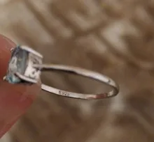 JewelryPalace-anillo de compromiso plata de primera ley y Topacio azul para mujer, sortija, plata esterlina 925, piedra preciosa, 925 anillos de plata esterlina solitario