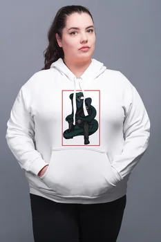 

Angemiel Wear Snake And Coolest Skeleton White Women 'S Hooded Sweatshirt