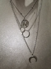 Colgante Retro de Luna y mapa del mundo para mujer, collar de oro Colodr multicapa, accesorios de joyería para fiesta