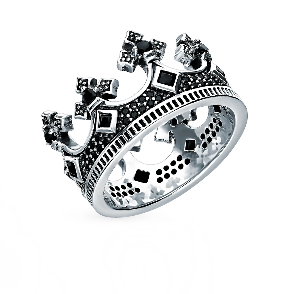 Серебряное кольцо с фианитами SUNLIGHT проба 925