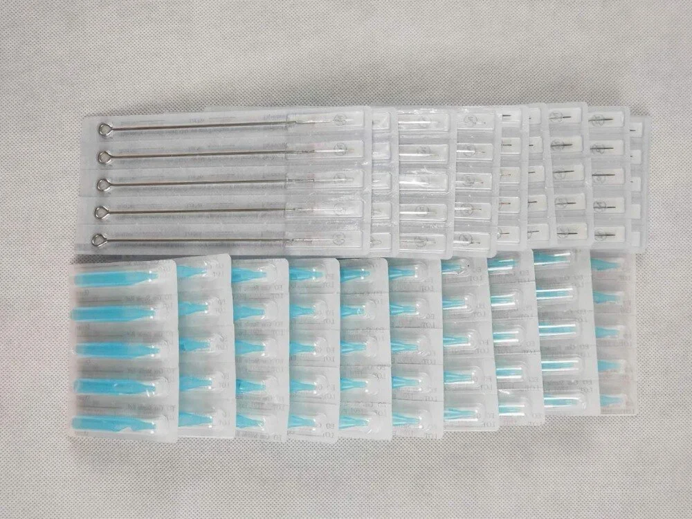Tattoo Tip 150PCS RT Round Tip Tattoo Disposable Nozzle for beginners tattoo kits supply Hurricane tattoo needle Blue tattoo microblading needles,disposable syringe needle